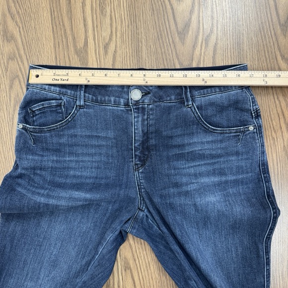 Democracy Jeans Womens 16W Blue Straight Crop Ab Technology Stretch Comfy Denim - Picture 12 of 15